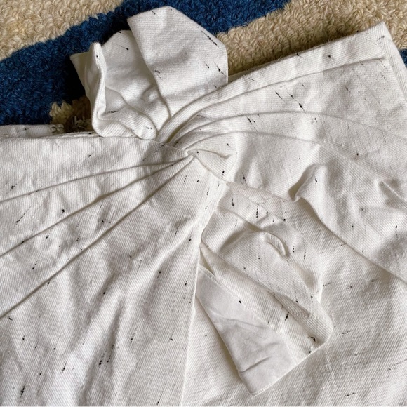 🐚 REBECCA TAYLOR WHITE BLACK TIE DETAIL HIGH WAIST SKORT! - Picture 8 of 13